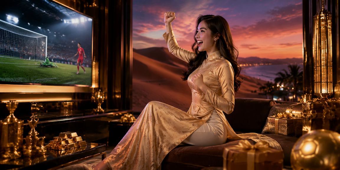 Người phụ nữ Việt Nam mặc áo dài xem thông tin cá cược thể thao tại Mũi Né